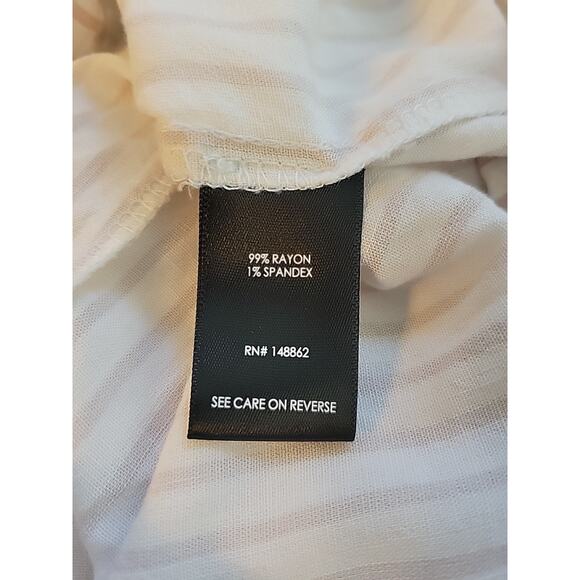 Torrid White Striped LS Button Up Beachy Casual Shirt Women's Plus 1X Stretch - Picture 12 of 12